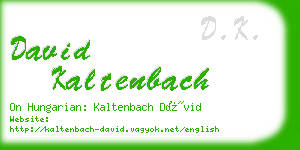 david kaltenbach business card